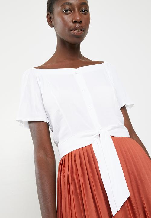 Superbalist - Tie front feminine shirt - white