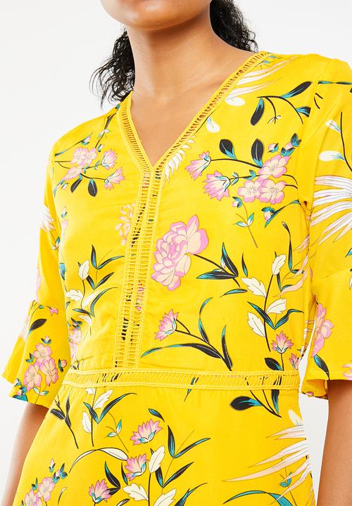 STYLE REPUBLIC - Ladder lace maxi dress - yellow