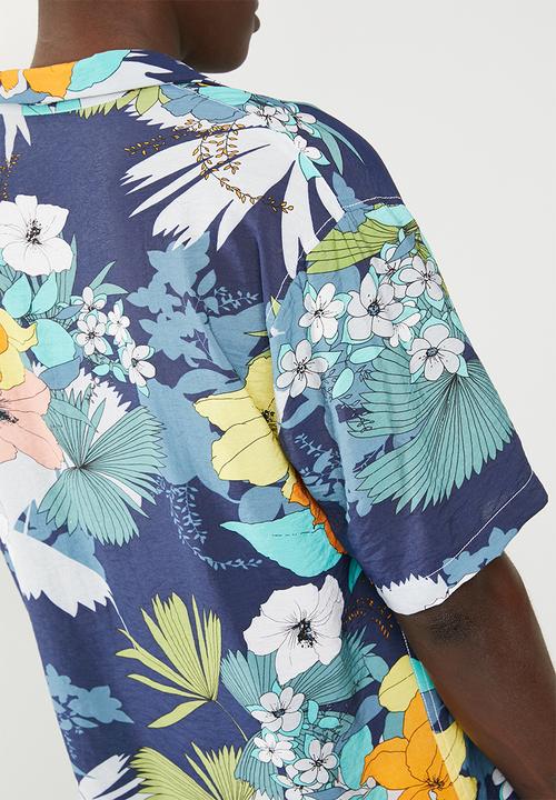 STYLE REPUBLIC - Hibiscus bowler shirt - multi