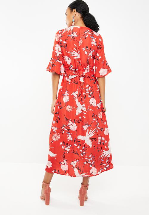 STYLE REPUBLIC - Ladder lace maxi dress - red