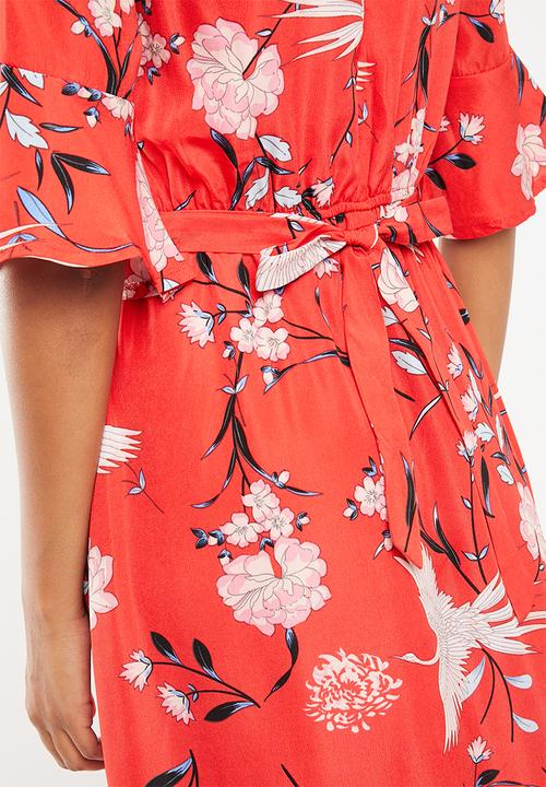 STYLE REPUBLIC - Ladder lace maxi dress - red