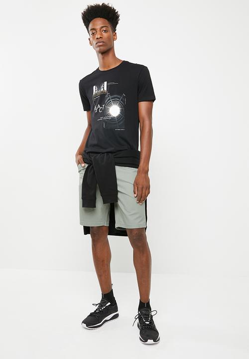 Superbalist - Curved hem longline tee - black