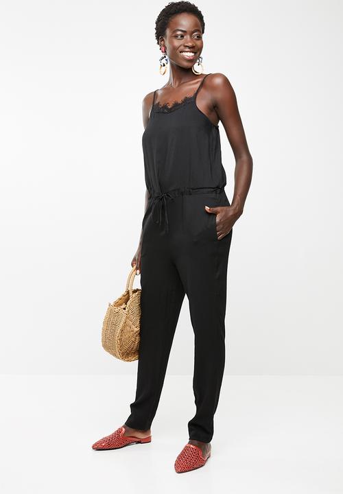 ONLY - Viva singlet lace jumpsuit - black