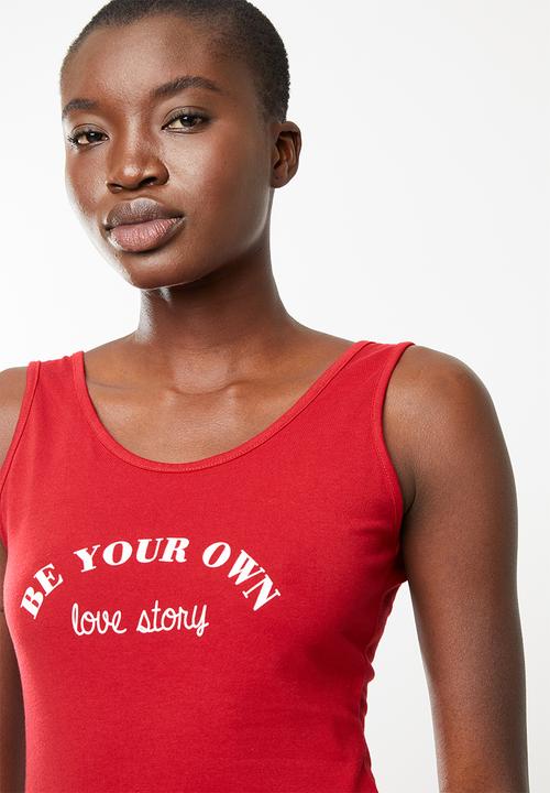 Superbalist - Graphic printed bodysuit - red