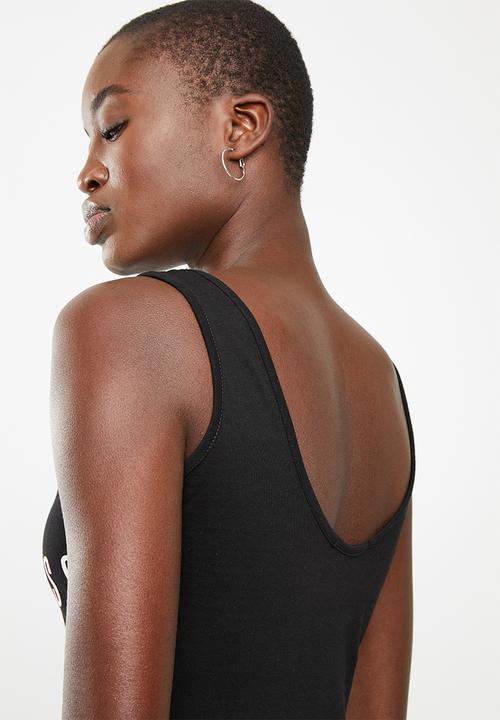 Superbalist - Graphic printed bodysuit - black