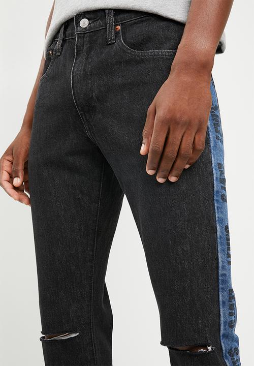 Levi’s® - Ball stack stripe two pointer destruction jeans - black & blue