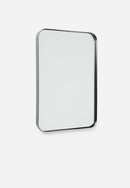 Sixth Floor - Metal framed mirror - black