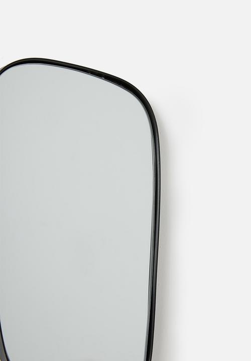 Sixth Floor - Metal framed mirror set of 3 - black