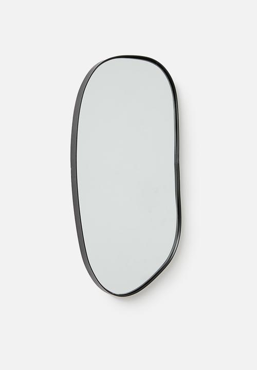 Sixth Floor - Metal framed mirror set of 3 - black