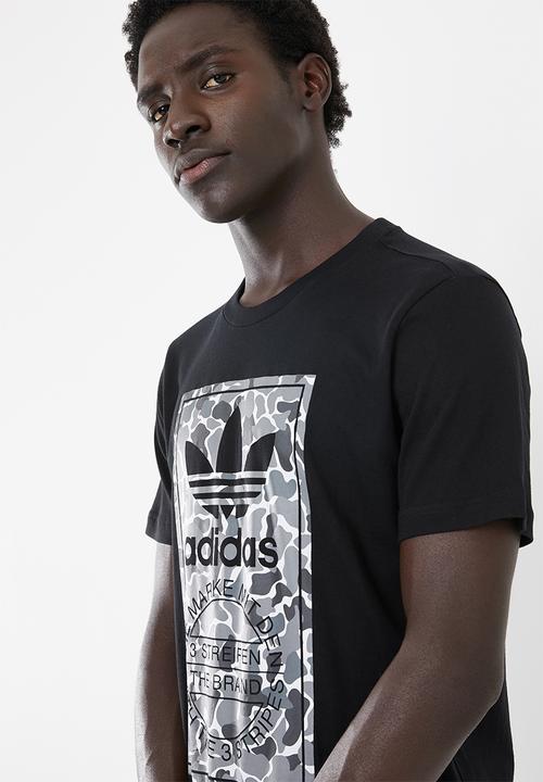 adidas Originals - Camo label cotton tee - black