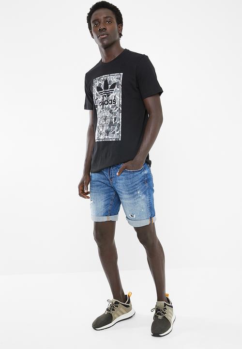 adidas Originals - Camo label cotton tee - black