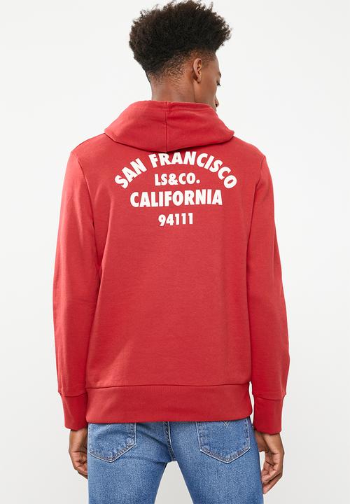 Levi’s® - Graphic long sleeve hoodie - red