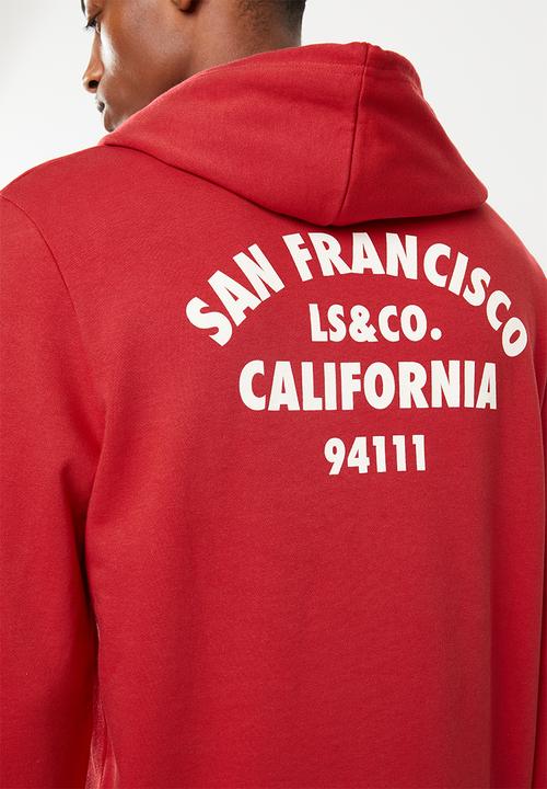 Levi’s® - Graphic long sleeve hoodie - red