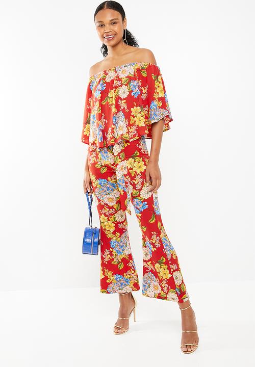 STYLE REPUBLIC - Highwaisted satin smart pants - red