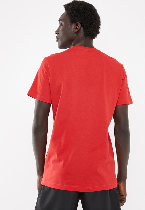 adidas Performance - Adidas essential linear cotton tee - red