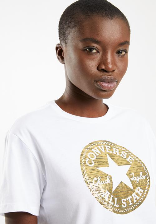 Converse - Precious metal chuck patch easy crew tee - white
