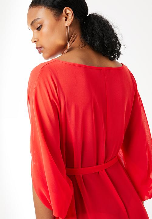 STYLE REPUBLIC - Dramatic kaftan maxi dress - red
