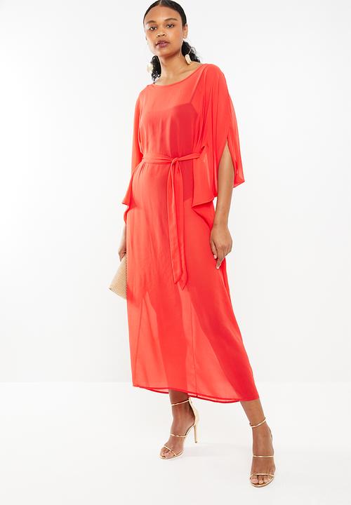 STYLE REPUBLIC - Dramatic kaftan maxi dress - red