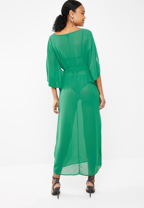 STYLE REPUBLIC - Dramatic kaftan maxi dress emerald - green