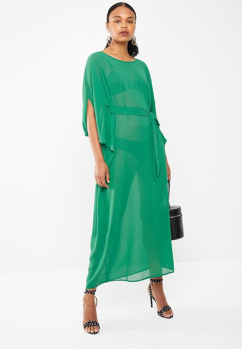 STYLE REPUBLIC - Dramatic kaftan maxi dress emerald - green