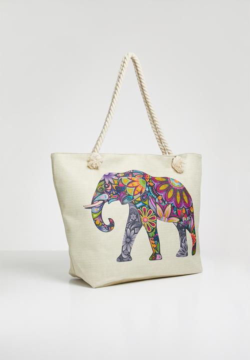 STYLE REPUBLIC - Elephant shopper bag - beige