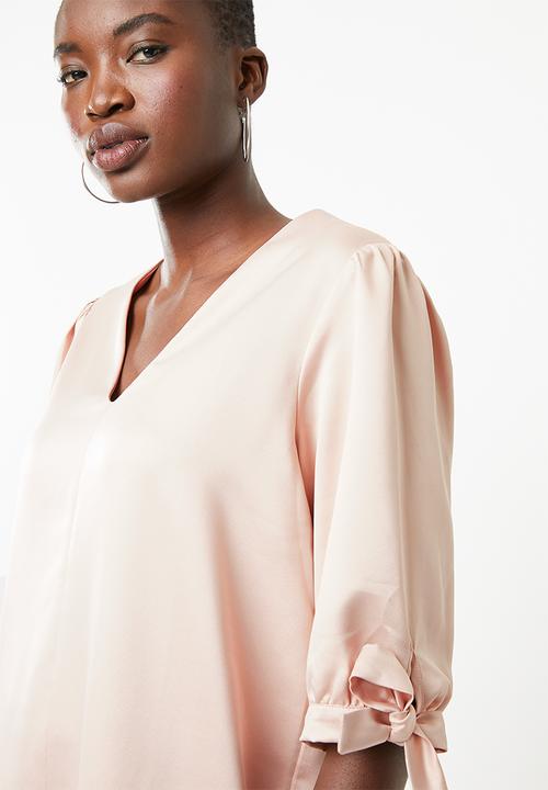 Superbalist - Puff sleeve detail dress - beige 