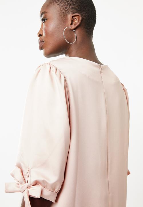 Superbalist - Puff sleeve detail dress - beige 