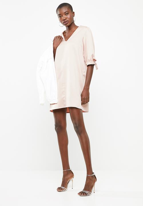 Superbalist - Puff sleeve detail dress - beige 