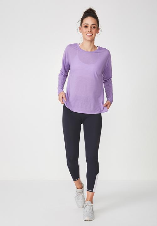 Cotton On - Long sleeve split hem - purple