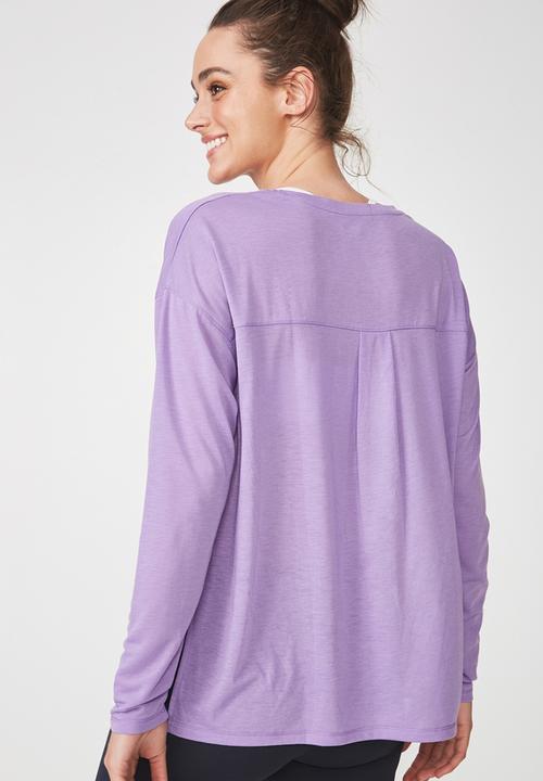 Cotton On - Long sleeve split hem - purple