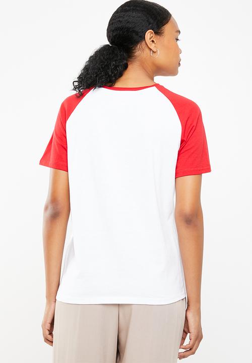 Superbalist - Raglan printed tee - white