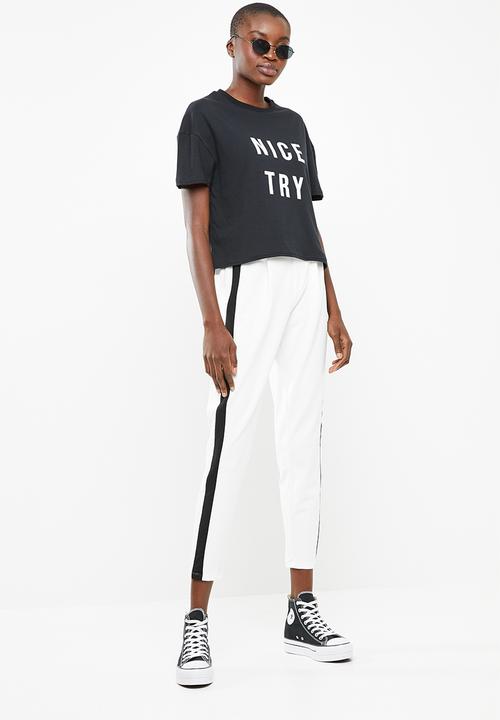 Superbalist - Drop shoulder printed tee - black