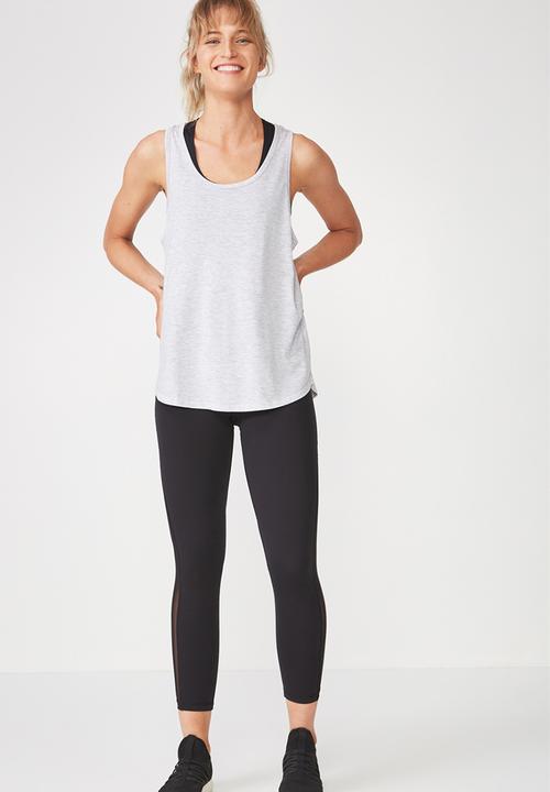 Cotton On - Double back racer tank - grey 