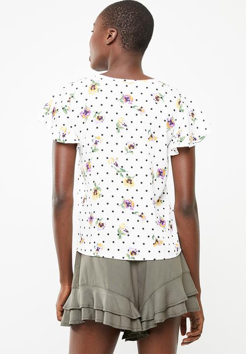 Superbalist - Flutter sleeve blouse - multi