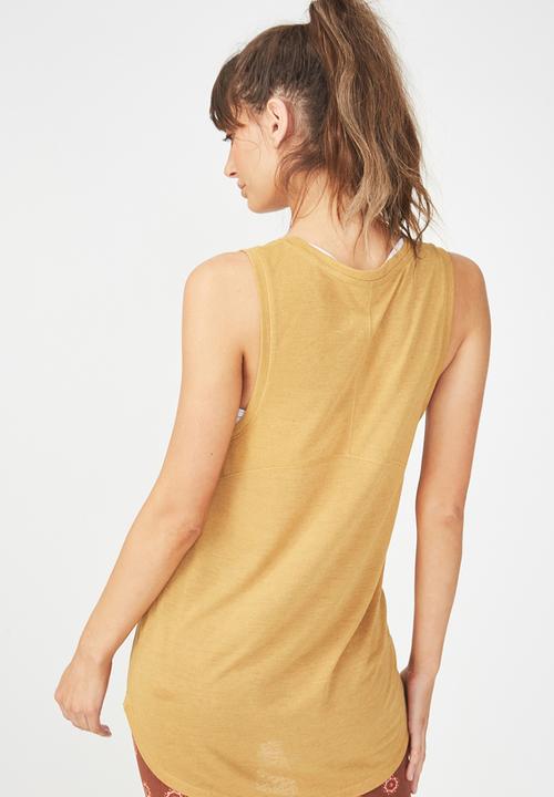 Cotton On - Slouchy scoop neck tank - yellow