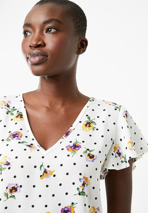 Superbalist - Flutter sleeve blouse - multi
