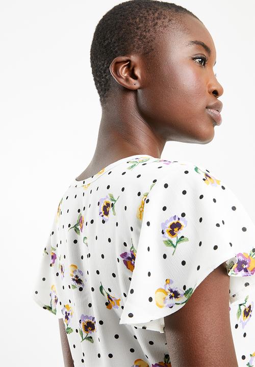Superbalist - Flutter sleeve blouse - multi