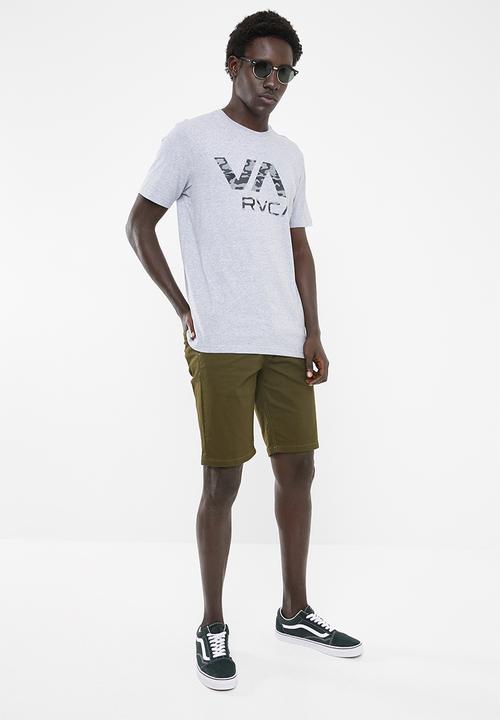 RVCA - Dark camo VA cotton tee - grey