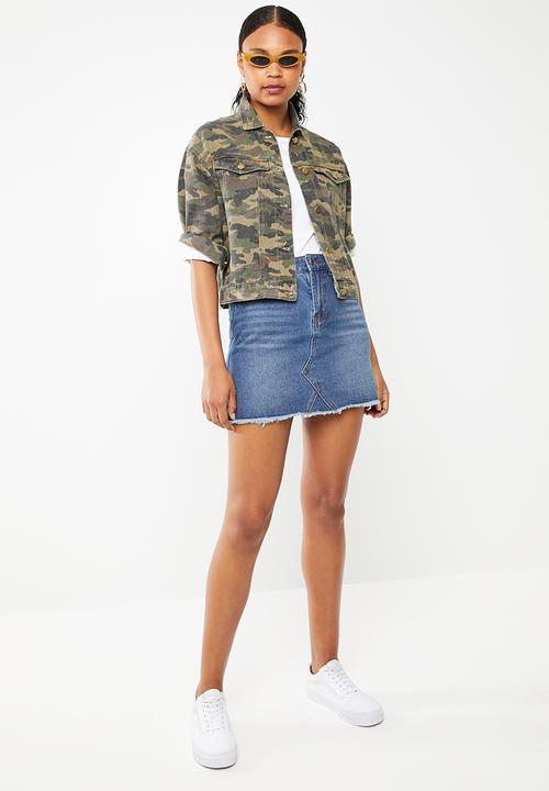 Superbalist - Camo denim jacket - khaki green