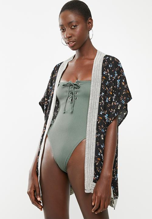 South Beach  - One piece with silver details - khaki