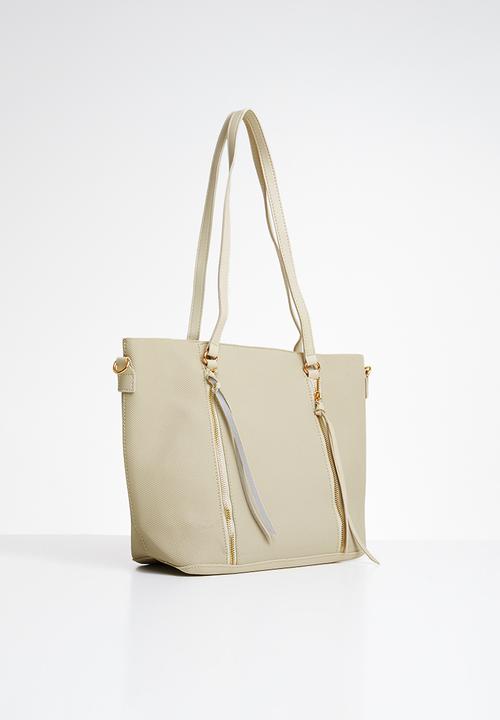 STYLE REPUBLIC - Zip detail tote bag - cream