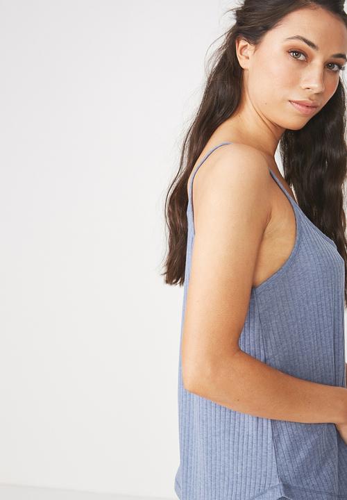 Cotton On - Rib sleep tank top - blue 