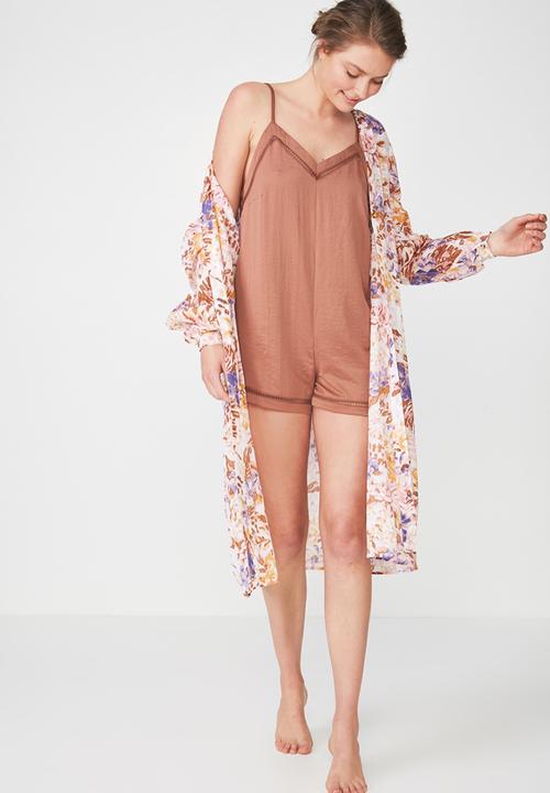Cotton On - Woven textured robe - white