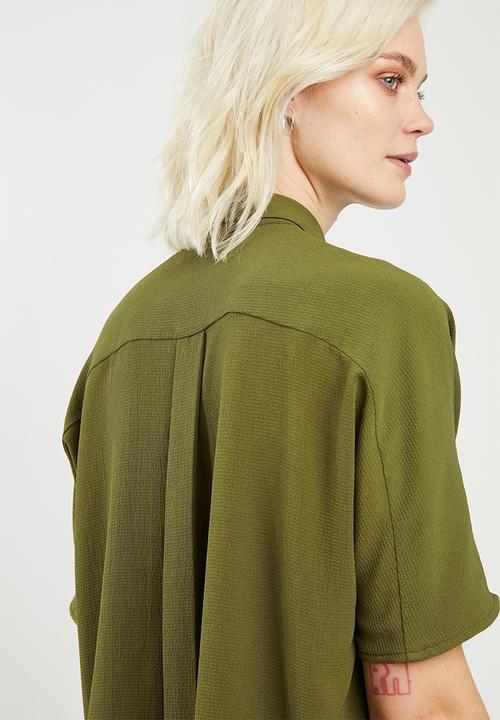 Superbalist - Georgette boxy shirt - olive