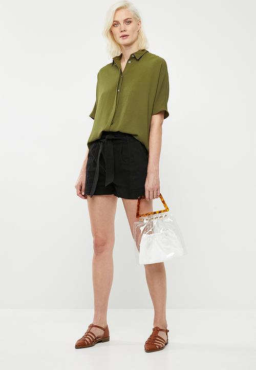 Superbalist - Georgette boxy shirt - olive