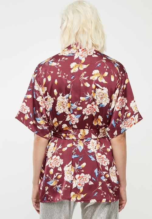 Superbalist - Soft kimono - maroon 