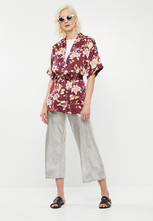 Superbalist - Soft kimono - maroon 