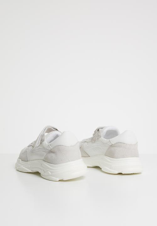 Pop Candy - Sueded knit sneaker - white