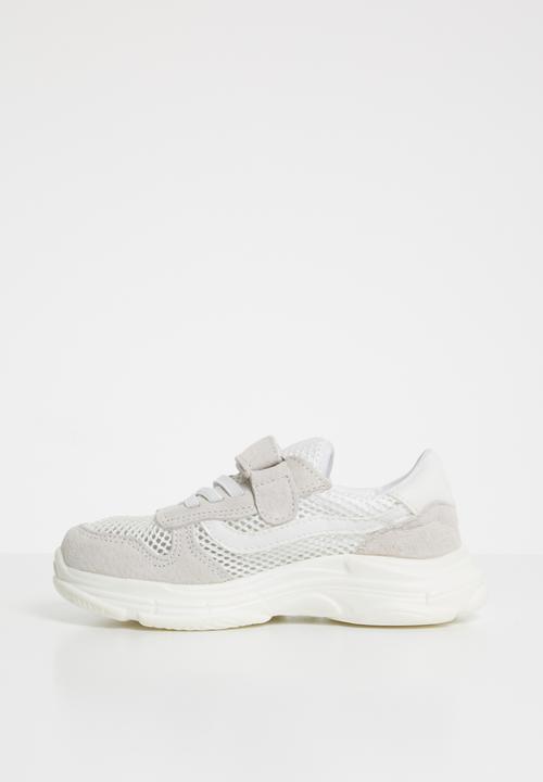 Pop Candy - Sueded knit sneaker - white