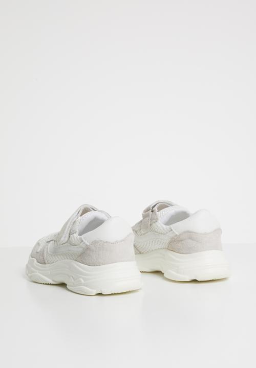 Pop Candy - Sueded knit sneaker - white